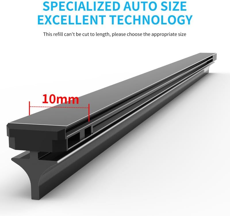 DYNOELS Wiper Blade Refill, 26''+17'' Windshield Wiper Refills 10 mm Fit for Infiniti Q50 2014-2023, Fit for Q60 2014-2023 Rubber Refills 4 Pcs - Image 3